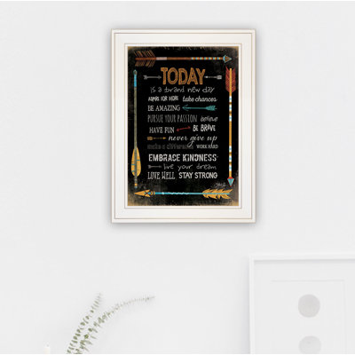 Today is a Brand New Day Framed Wall Art for Living Room, Home Wall Decor Framed Print By Marla Rae