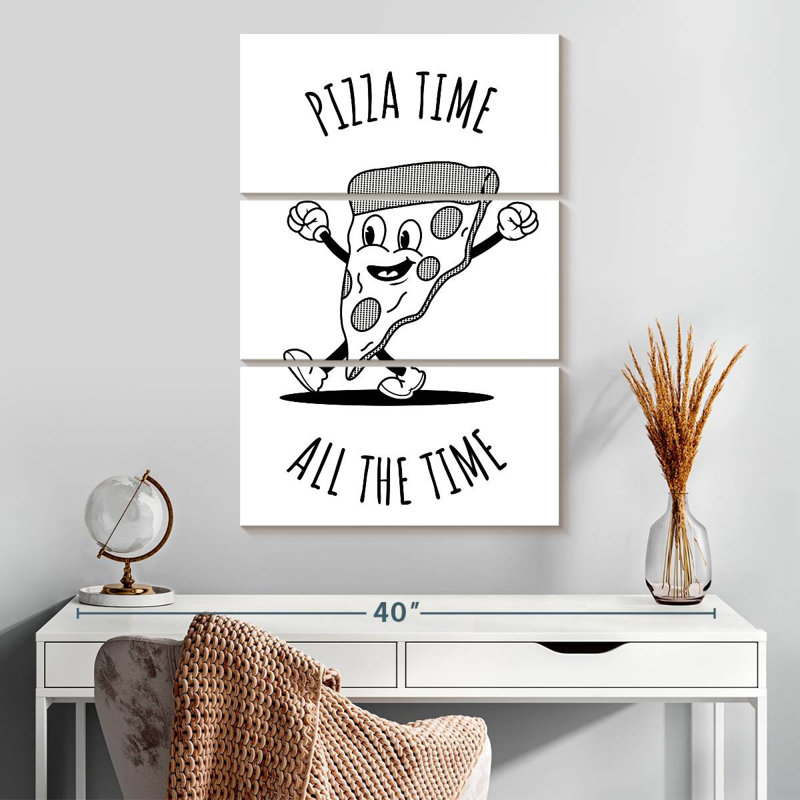Yarlin Pizza Time - blanc, H 32 po x l 20 po