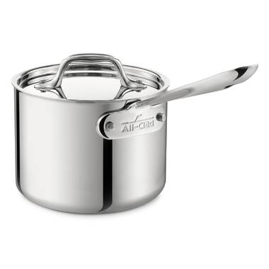 Anolon Nouvelle Copper Stainless Steel Saucepan with Lid, 3.5-Quart, Silver