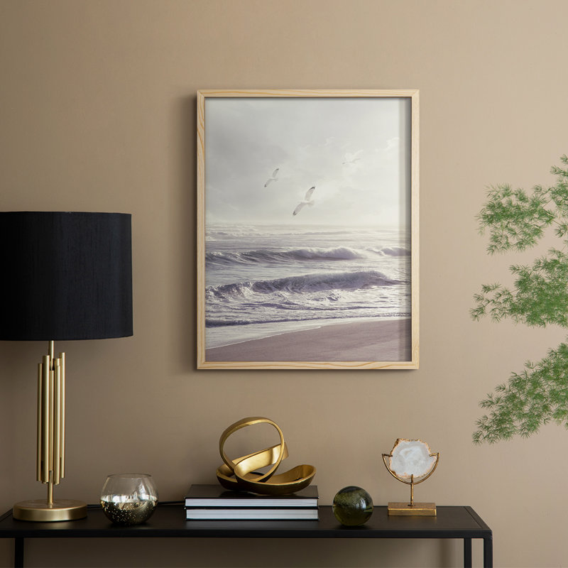 «Catching the Wind», reproduction encadrée - bois massif, Naturel, H 11 po x l 9 po