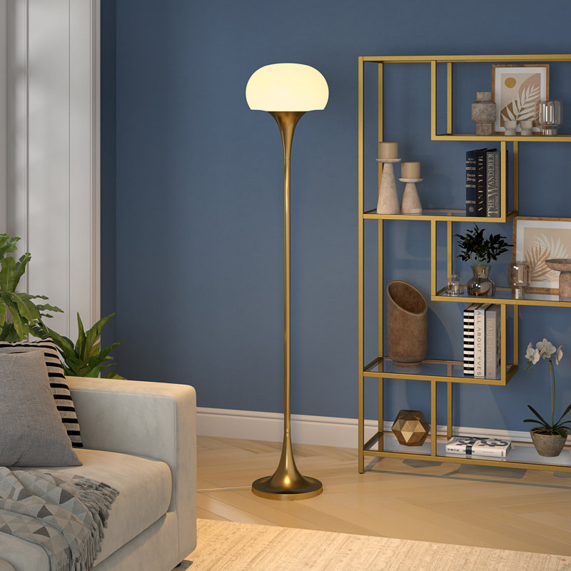 Lampe torchère sur pied Aleister, Doré