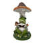 Statue solaire 14 po champignon grenouille lisant