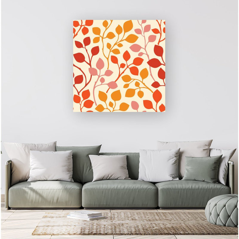 Colourful Autumn Leaves - Wrapped Canvas Print, 30cm H x 30cm W x 3.8cm D
