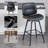 Swivel Upholstered Counter-Height Bar Stools-1223500379