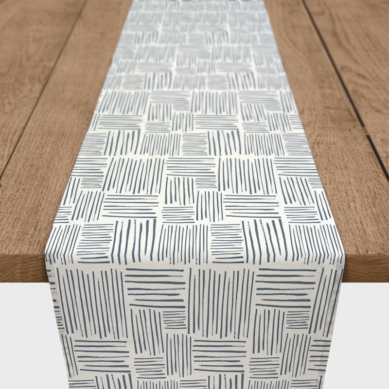 Geometric Cotton Blend Table Runner