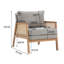 Wood Frame Upholstered Armchair Accent Chair-370822800-370822802