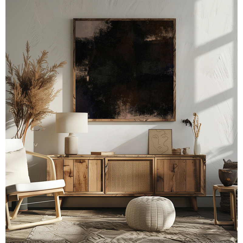 Deep Grunge Abstraction by Josie George — Abstract Wall Art, Black, 36 × 36, Framed Print