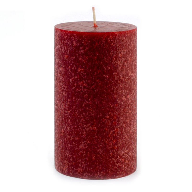 Timberline Unscented Pillar Candle, Dusty Rose, 9" H x 3" W x 3" D