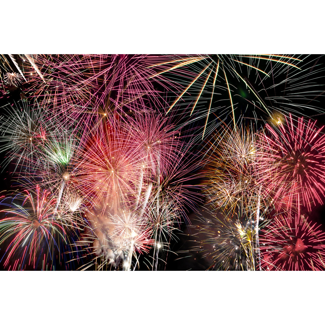 Feuerwerk Hintergrund von Javi_Martin - Wrapped Canvas Photograph