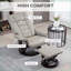 Fauteuil inclinable avec repose-pieds, fauteuil pivotant moderne avec structure en bois à haut dossier | Gris anthracite | Similicuir
