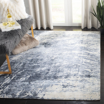 Tapis abstrait en viscose et coton tissé à la main Kenia