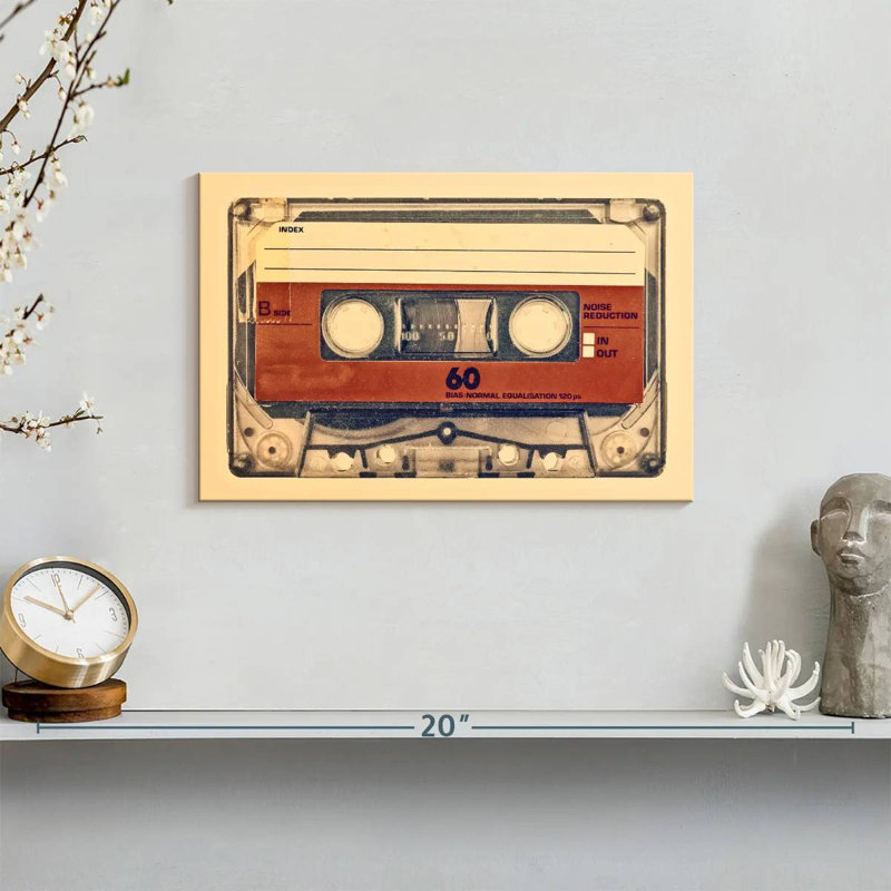 Abarca Retro Compact Cassette, 8" H x 12" W