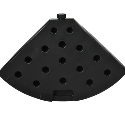 Umbrella Base Weights - 150 Lb. Max Load, 4, Black, Water/sand, -like Exterior, All-weather Outdoor Use Capacity Stand 4 , , Water/sand Compatible, Surface,