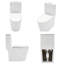 Toilette en céramique une pièce, adaptée aux salles de bain, 1,24 / 1,6 gallons par chasse, double chasse, système de double chasse puissant, blanc