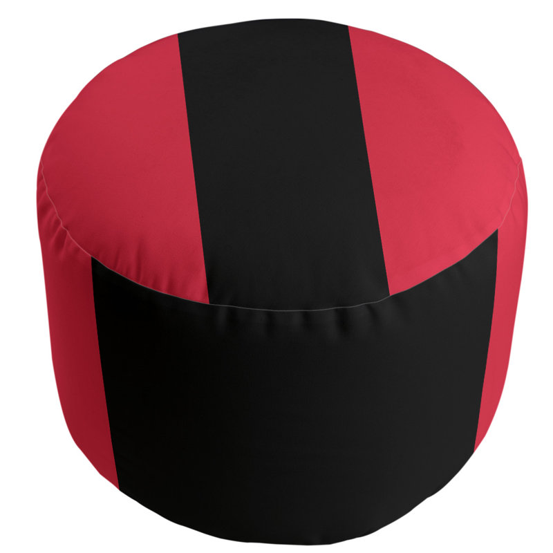 Repose-pieds cubique 21" nebraska, Rouge / noir / rouge