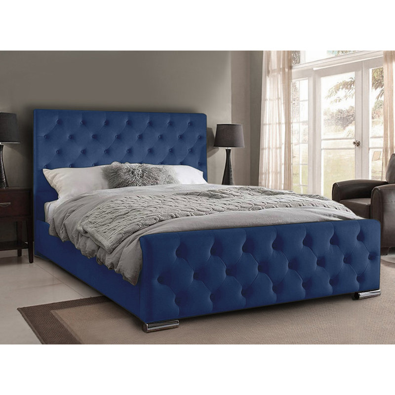 Carlos Upholstered Bed Frame, Parliament, Single (3')