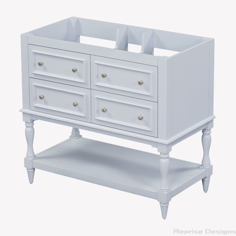 Base de meuble-lavabo simple 35,5 po seulement, Bleu