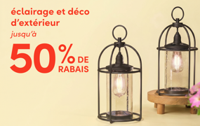 éclairage et déco d'extérieur en solde