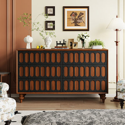 Brown Vintage Entrance Cabinet 55.1'' Sideboard
