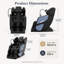 Fauteuil inclinable de massage chauffant bleu