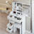 29.2" Small Size Left Drawer Desktop Vanity Table + Cushioned Stool, Extra Large Right sliding mirror, Multi Layer High Capacity Storage, Practical Fashionable Dresser, Suitable For Small Space-1583515201