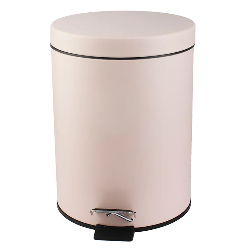 StepCan-8601 10 po de hauteur - poubelle à marches avec seau intérieur amovible, poubelle en métal à fermeture en douceur