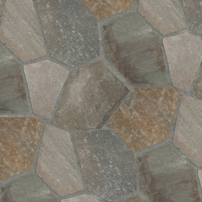 Pavé Sierra Gold 18 po x 24 po x 0,50 po à dalle en ardoise à dossier en maille (214,5 pieds carrés / unité, 78 pièces)