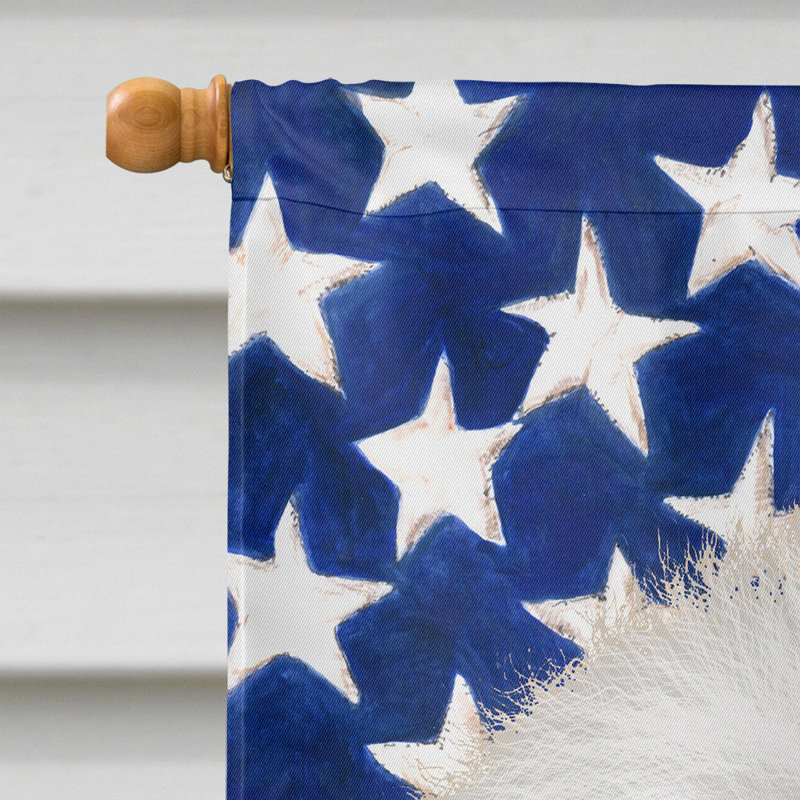 Polyester à 2 côtés 28 x 40 po drapeau maison, Bichon frisé