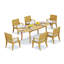 8 Seats 9 Pcs Grade-A Teak Wood Dining Set: 94" Double Extension Oval Table And 8 Atnas  Arm Chairs #11AT2208-150560026-150560021