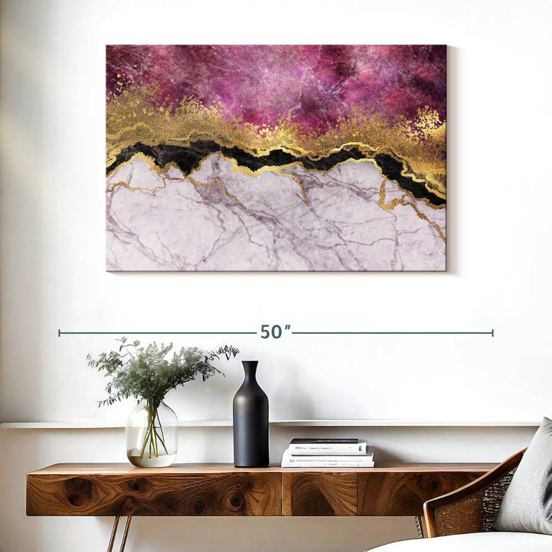 Avery rose et or abstrait