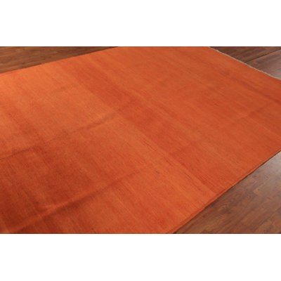 Orange Gabbeh Oriental Area Rug 7x9
