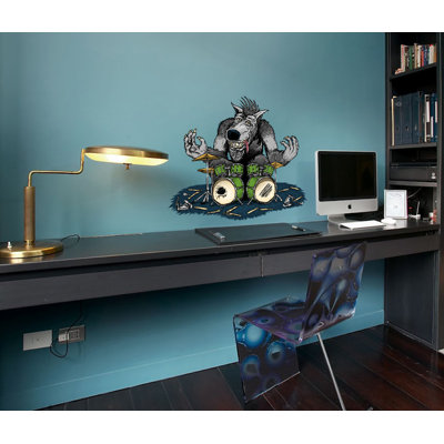 Wolf And Drums Wall Decal Wolf And Drums Wall Sticker Wolf And Drums Wall Decor