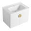 Ensemble de meuble-lavabo mural simple 27 po avec plateau en céramique Neelish-1006527333