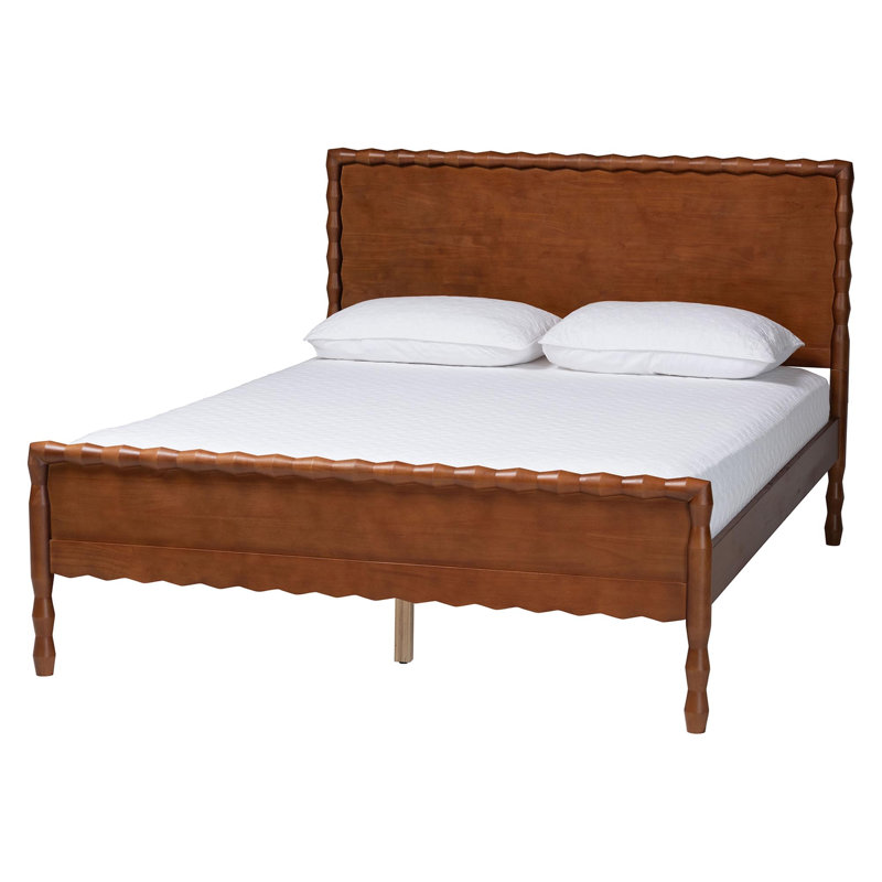 Lit plateforme avec couchette sculptée Baxton Studio Seamus