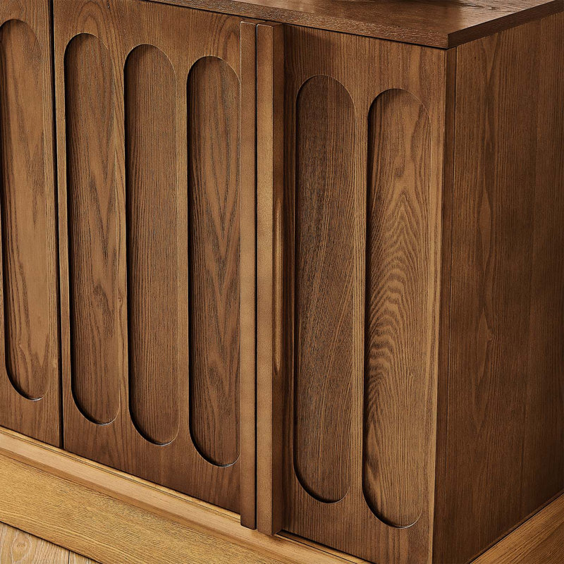 Armoire de rangement polyvalente pour plusieurs pièces, Bois naturel, noyer