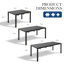 Ensemble repas extensible rectangulaire pour 8 personnes 78,7 "avec chaises empilables Abdelrahmane-1553268038