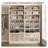 9-Tier Tall Shoe Cabinet with Adjustable Shelves, White Wood Shoe Storage Organizer for Entryway Hallway Living Room