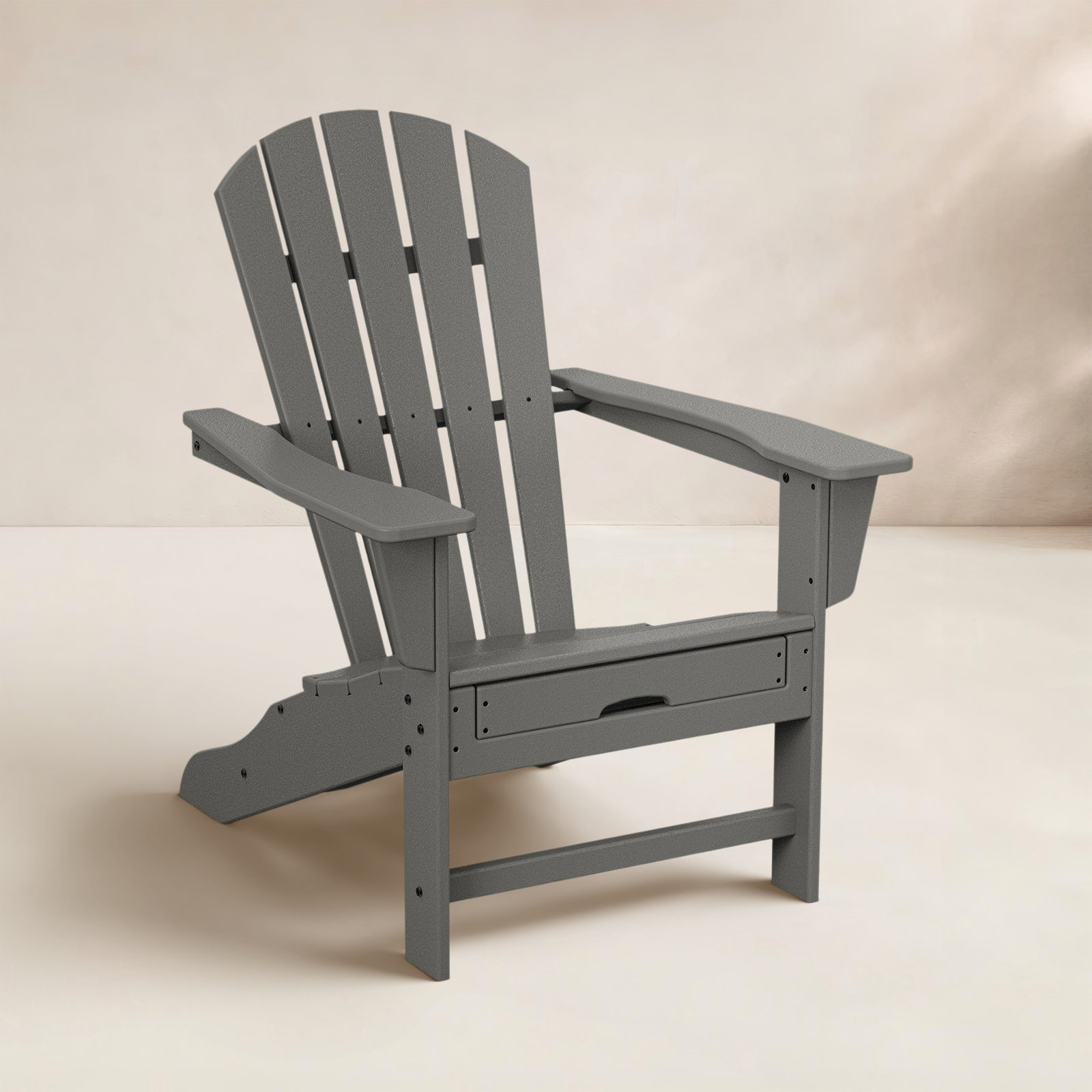 POLYWOOD® Verlyn Adirondack Chair with Leg Rest, Slate Gray