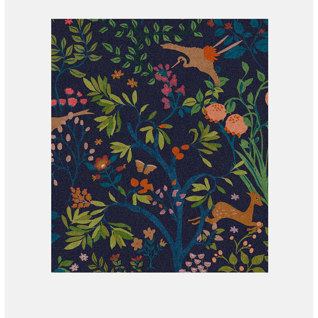 Joules Enchanted Woodland Floral and Animal Wallpaper