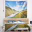 Tapisserie Mountain River Under Blue Sky-1400232164