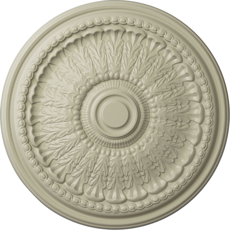 Médaillon de plafond de 27 po x 2 1/2 po Brunswick (convient aux auvents jusqu'à 4 1/2 po), Jaune clair