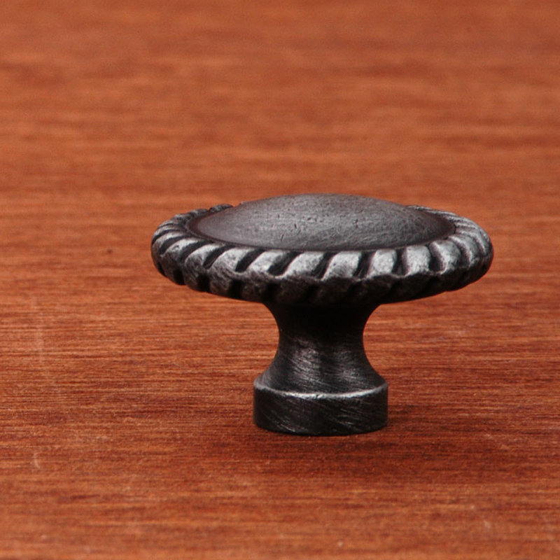 CK Series 1 1/4" Diameter Mushroom Knob, Distressed Nickel