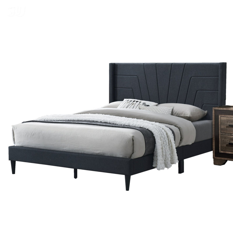 Base de lit tapissier 1pc, Gris anthracite