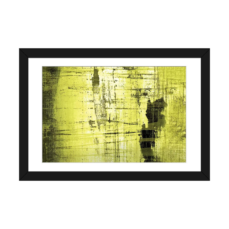 « vertical lime », impression sur toile, Papier d'art encadré noir, Blanc, H 16 po x l 24 po x P 1 po