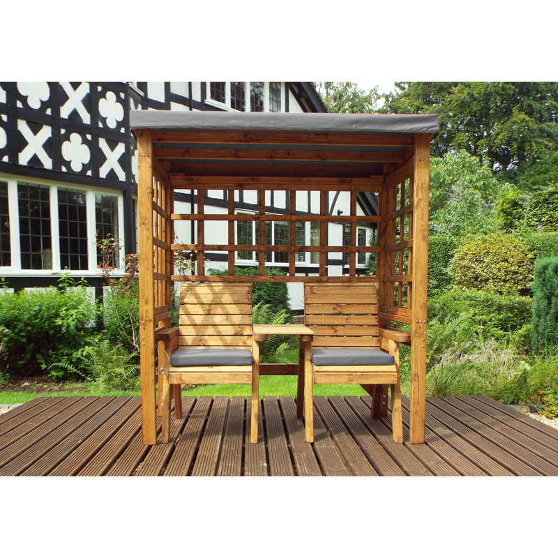 Pratts Wood Garden Bench, Grey
