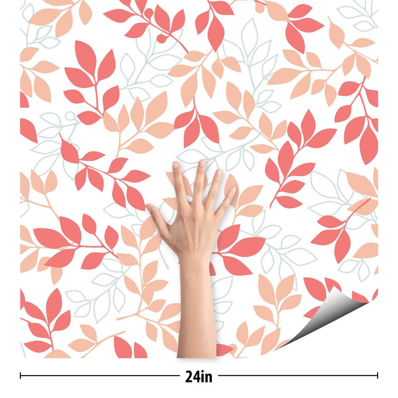 Hildmar Peel & Stick Floral Tile, 126" L x 24" W