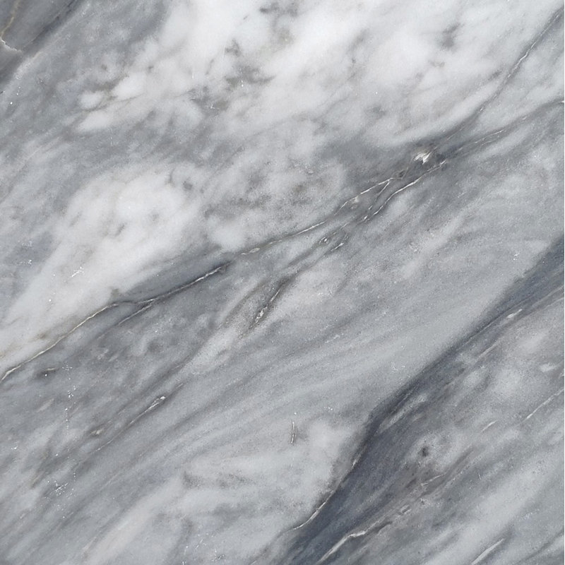 6 in. x 6 in. Grid Marble Tile, Dark Gray