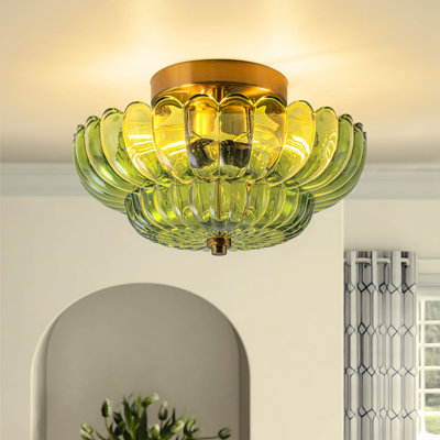 Plafonnier encastré en verre 3 lumières Junathean