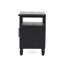 Table de chevet en bois de style rustique avec sangle de canne, 23,82 lb, 15,86 po de largeur, 19,11 po de profondeur, 23,58 po de hauteur, gris foncé, options de rangement, esthétique requise pour l'assemblage et porte, X 23,58 po