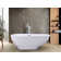 Kingston Brass Aqua Eden 69-Inch Acrylic Oval Double Ended Freestanding Tub with Drain